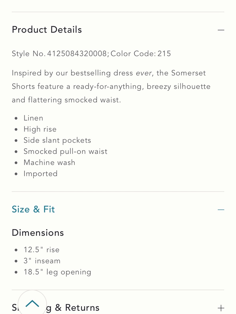 Anthropologie 100% Linen somerset shorts in Brown size Small EUC - Picture 9 of 9